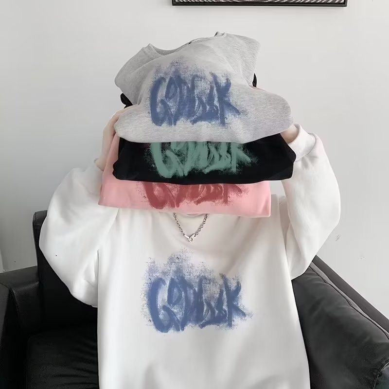 【M-8XL】เสื้อสเวตเตอร์ลําลอง คอกลม พิมพ์ลายตัวอักษร ขนาดใหญ่ แฟชั่นยอดนิยม สไตล์เกาหลี สําหรับผู้ชาย