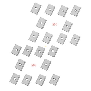 Yu ตัวสไลด์ตัว T เหล็กแมงกานีส สําหรับงานไม้ M6 M8 10 ชิ้น