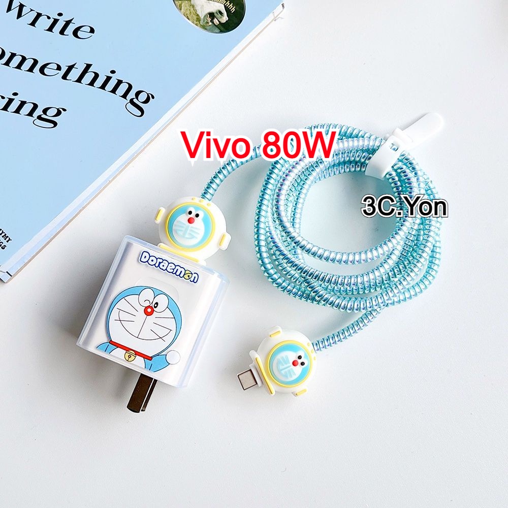 ตัวถนอมสายชาร์จ แบบนิ่ม ลายการ์ตูนน่ารัก สําหรับ Vivo 80W Vivo V29 5G V8060L0A0 Vivo S15 S15pro iqoo