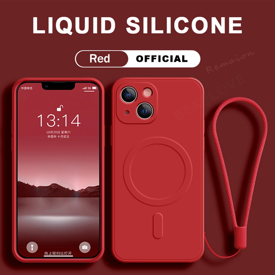 เคสโทรศัพท์มือถือ ซิลิโคนนุ่ม ผิวด้าน แม่เหล็ก กันรอยกล้อง สีแคนดี้ สําหรับ iPhone 15 14 11 12 13 Pro MAX 8 Plus X XR 11Pro XS MAX 8Plus 15Pro