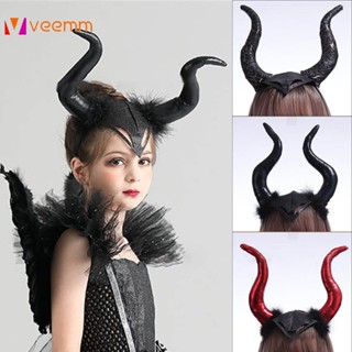 แถบคาดศีรษะแตรเด็กผู้ใหญ่ DEVIL Horn Headdress ฮาโลวีนพรหมพรรค Props veemm
