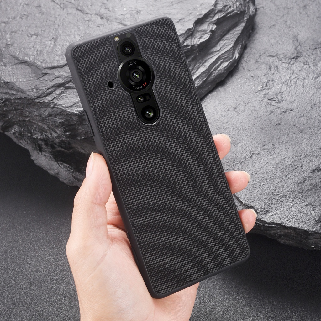 สําหรับ Sony Xperia Pro-I หรูหรา ผ้าไนลอน เคสผ้า นิ่ม กันชน โล่ แข็ง