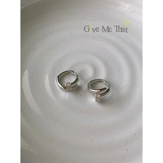 ต่างหูเงินแท้!! 925 วัสดุทองคำชุบ18K งานพรีเมี่ยม สไตล์มินิมอล Minimal รุ่นห่วงNail Givemethat