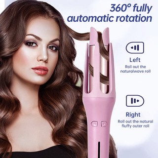 360° Rotating Automatic Hair Curler Iron Ceramic Styling Stick Fast Heating Constant Hair Curling