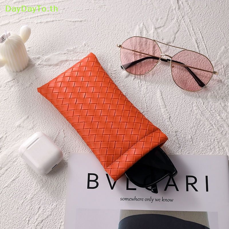 DayDayTo 1 PC ทอแว่นตากระเป๋าแว่นตากันแดดกล่องแบบพกพากันน้ําแว่นตากระเป๋าหนังแว่นตาฝาครอบป้องกันกระเป๋า TH - รูปที่ 4