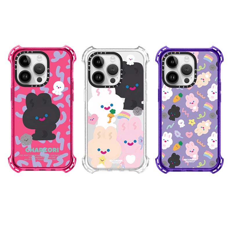 Casetifg เคสโทรศัพท์มือถือ ซิลิโคน TPU ใส กันกระแทก ลายกระต่ายน่ารัก พร้อมกล่อง สําหรับ iPhone 15 11 12 13 14 Pro Max