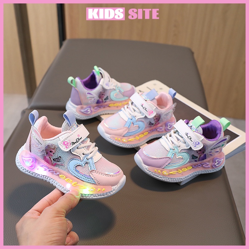 ใหม่ตาข่ายสาวไฟ Led รองเท้าเด็กรองเท้าส่องสว่างชายหญิงกีฬา Run รองเท้าผ้าใบรองเท้าลําลองแฟชั่นเด็ก