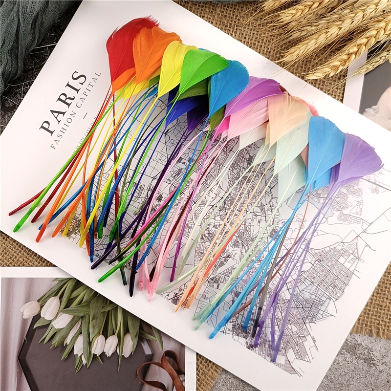 ขนห่าน ขนาด 12-18 ซม. สีสันสดใส สําหรับตกแต่งงานแต่งงาน ปาร์ตี้ เครื่องประดับ DIY จํานวน 20 ชิ้น