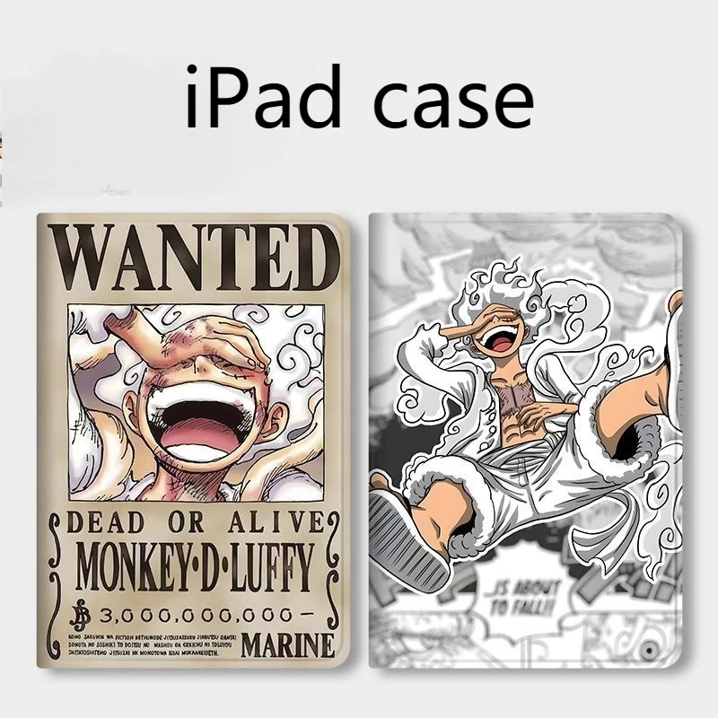 One Piece Luffy Gear 5 กรณี iPad air4/5 mini1/2/3/4/5/6 เคส iPad 10.2 gen7/8/9 2022 pro11 gen11 a16 M3 M5 ฝาครอบ iPad gen5/6 air1/2 กรณีช่องเสียบปากกา