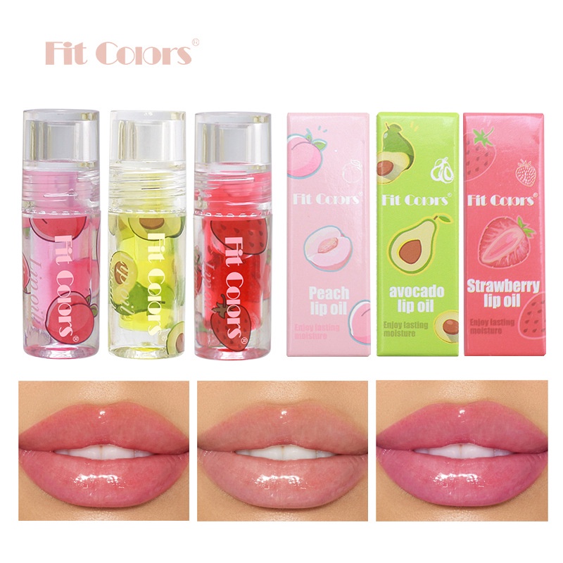 Fit สี 1PC ลิปกลอสโปร่งใส Clear Oil ใหม่ Lip Glaze Velvet Matte Air เซ็กซี่น่ารักผลไม้ Lip Balm Liquid Moisturizing Plumper