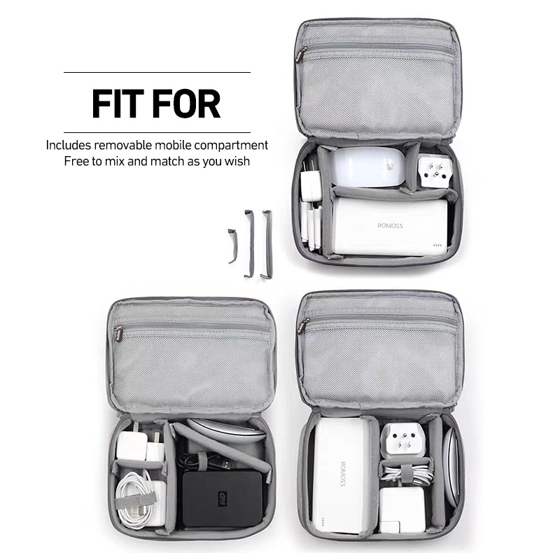 กระเป๋า เก็บสายชาร์จ วัสดุ EVA กันกระแทก แรงกด สำหรับใส่ฮาร์ดดิสก์ไดรฟ์และอุปกรณ์ดิจิตอลต่างๆ - รูปที่ 3