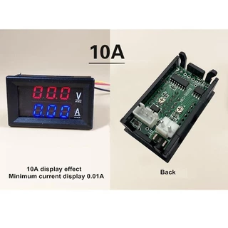 เครื่องวัดแรงดันไฟฟ้าดิจิทัล LED DC0-100V 10A 50A 100A โวลต์มิเตอร์ แอมมิเตอร์ 0.56 นิ้ว สําหรับรถยนต์ รถจักรยานยนต์