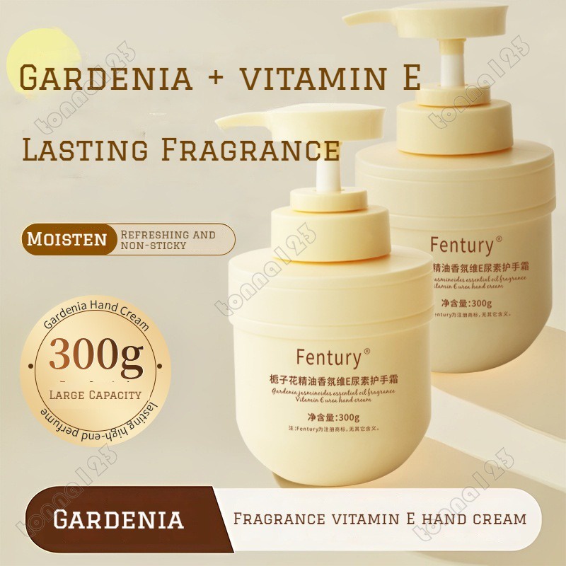 Fentury Gardenia แฮนด์ครีมวิตามินอี ให้ความชุ่มชื้น ป้องกันผิวแห้งแตก ขนาดใหญ่