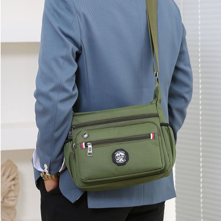 SIAMBAGSHOP(S1947) กระเป๋าสะพายข้าง Xiuxianxilie ผ้าoxford มี 4 สี มีช่องเยอะ