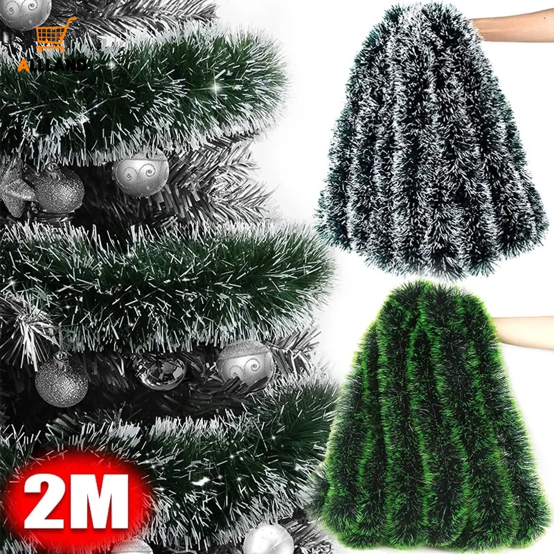 [Xmas Favorite] ริบบิ้นหวายเมทัลลิก สีเขียว สําหรับตกแต่งต้นคริสต์มาส งานแต่งงาน 2 เมตร