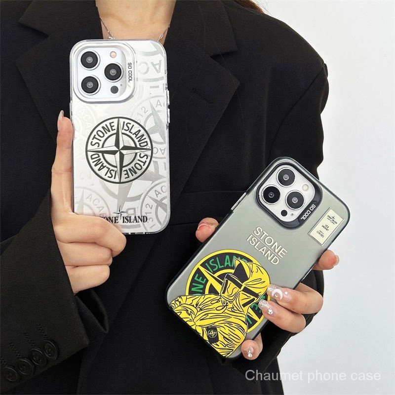 เคสโทรศัพท์มือถือ กันกระแทก สองชั้น ลาย Street Wear Stone Island หลากสี สําหรับ Iphone 15Promax 14 1