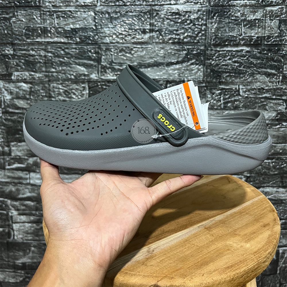รองเท้าแตะ แบบสวม Crocs LiteRide Clog gray พร้อมส่งทันที