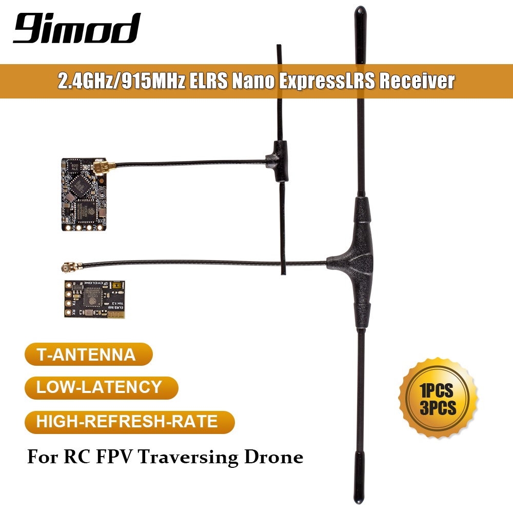 ตัวรับสัญญาณ 9IMOD 2.4GHz 915MHz ELRS รองรับการอัพเกรด WiFi สําหรับโดรนบังคับ FPV