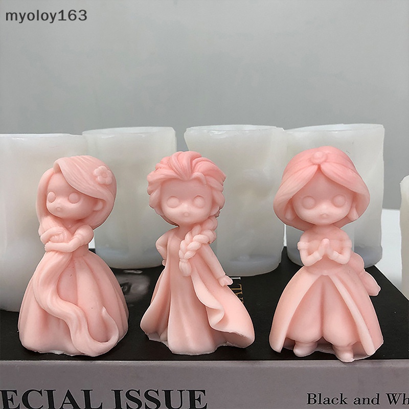 Myoloy แม่พิมพ์ซิลิโคน รูปตุ๊กตาเจ้าหญิง สําหรับทําเบเกอรี่ เค้ก 1 ชิ้น