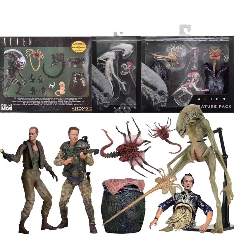 ใหม่ ฟิกเกอร์ Alien Predator Action Figure MEZCO MDS AVP NECA Xenomorph Egg สําหรับทารกแรกเกิด Faceh