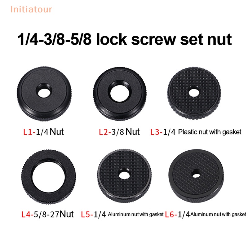 [Initiatour] สกรูกล้อง 1/4 3/8 5/8 นิ้ว Nut อุปกรณ์เสริมการถ่ายภาพ Hot Shoe Seat Lock Knob Flash Stand Mount Adapter สําหรับขาตั้งกล้อง Selfie Stick