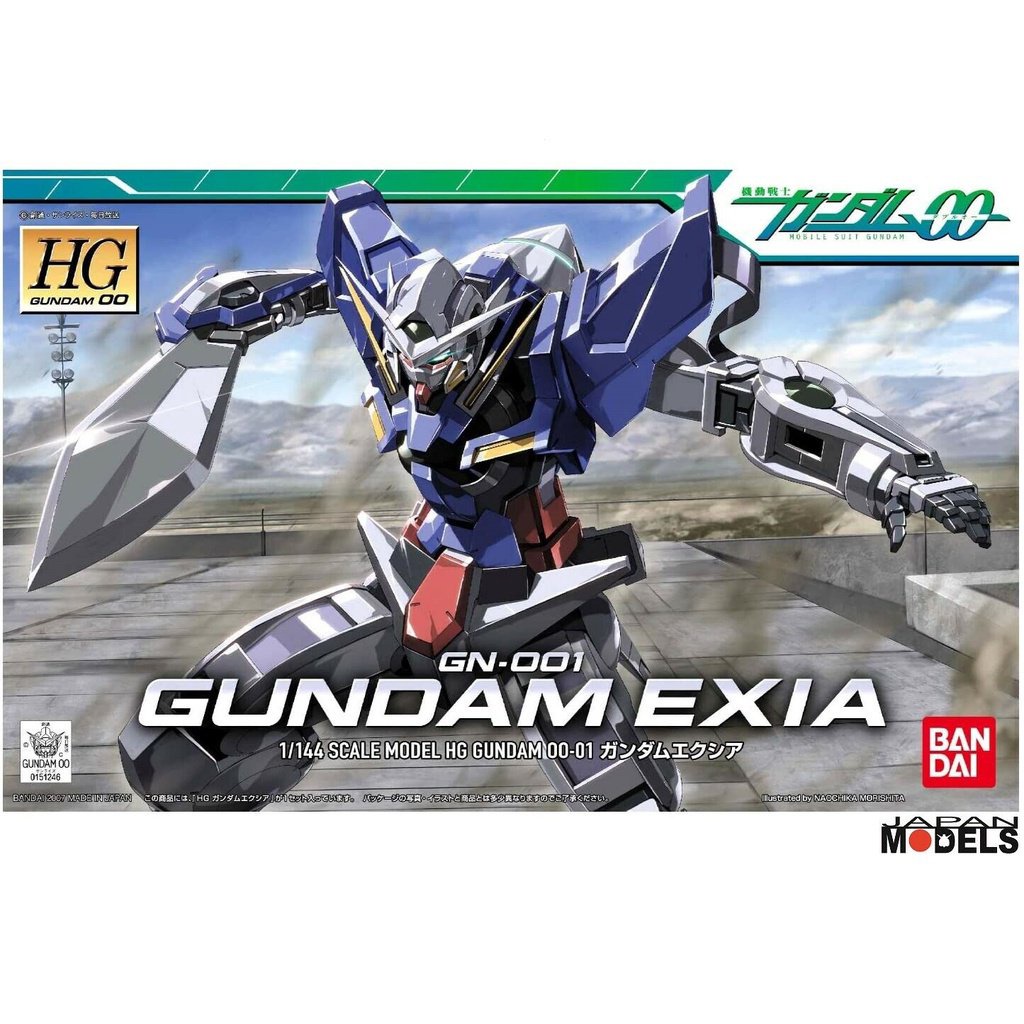 ใหม่ ชุดโมเดลกันดั้ม HG 01 GN-001 Gundam Exia Gundam 00 Bandai 1/144 QN1K