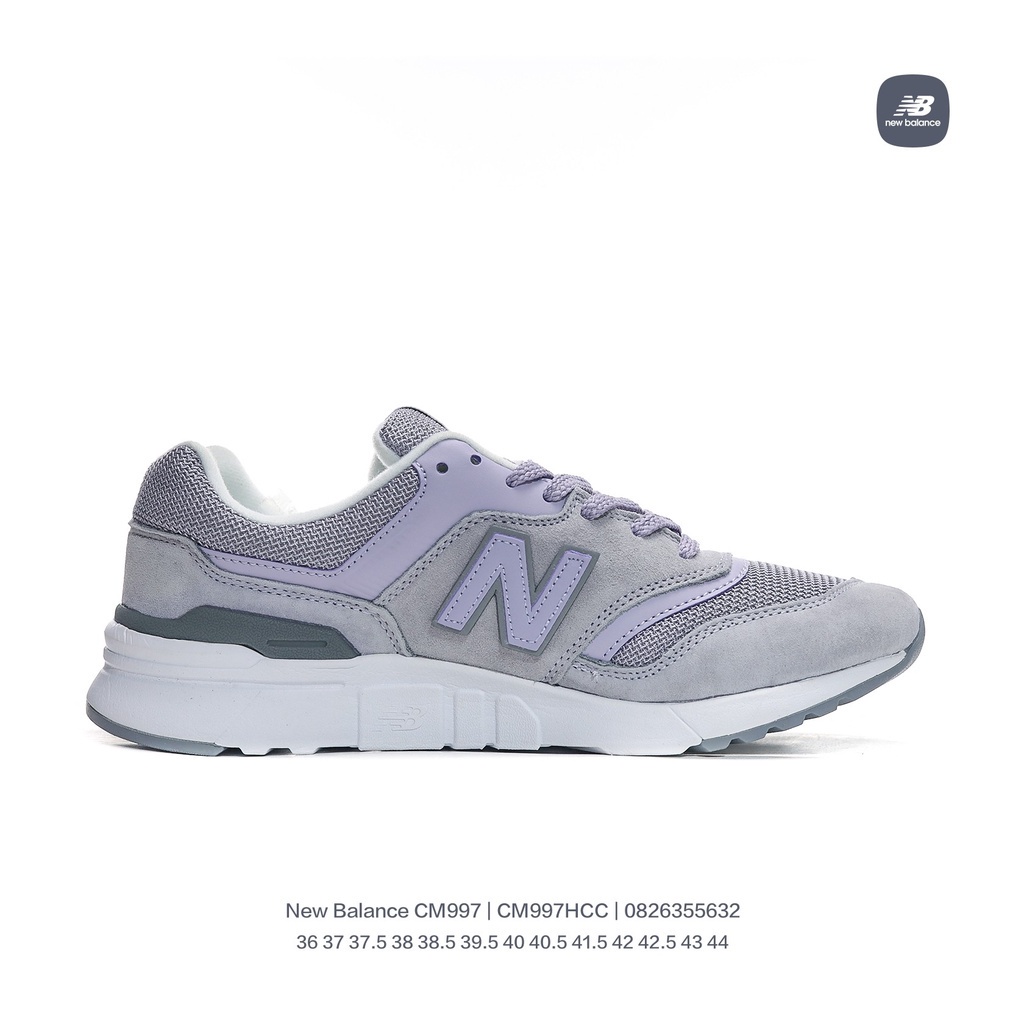 New Balance CM997 outdoor High quality suede sneakers สีเทาม่วง CM997HCC Classic