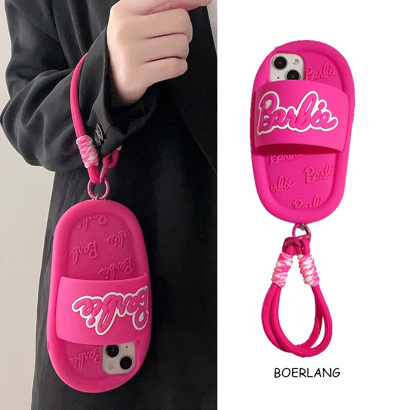 เคสโทรศัพท์มือถือ กันกระแทก กันหาย ลายดอกกุหลาบ สีชมพู พร้อมสายคล้องข้อมือ สร้างสรรค์ สําหรับ 14 15 13Promax 11 12pro