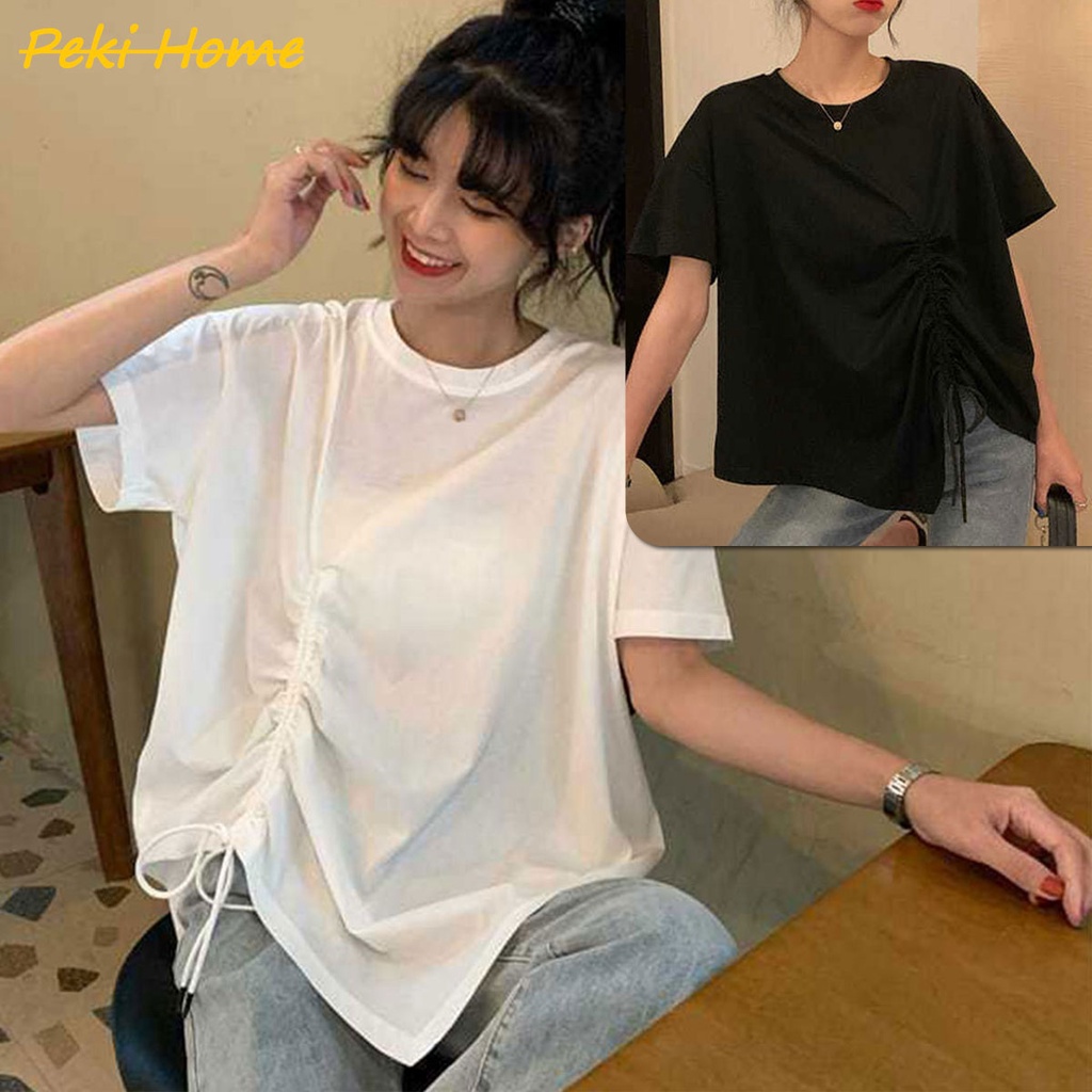 พร้อมส่ง เสื้อยืด ดีไซน์วินเทจคลาสสิค สวยสีไม่ตก ทรงหลวม
