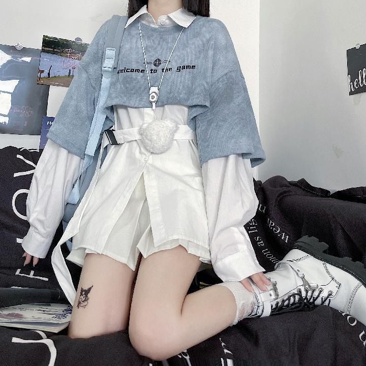 N-Yoda เสื้อกันหนาว ทรงหลวม สีมัดย้อม สไตล์ใหม่ สองชิ้น