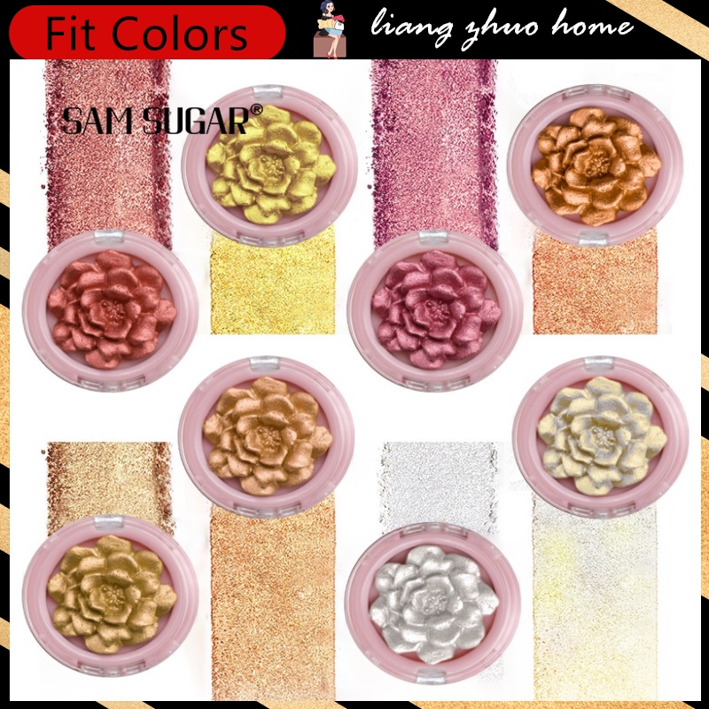 พาเลทไฮไลท์ คอนทัวร์ ชิมเมอร์ 3 มิติ สีโรส สําหรับแต่งหน้า
