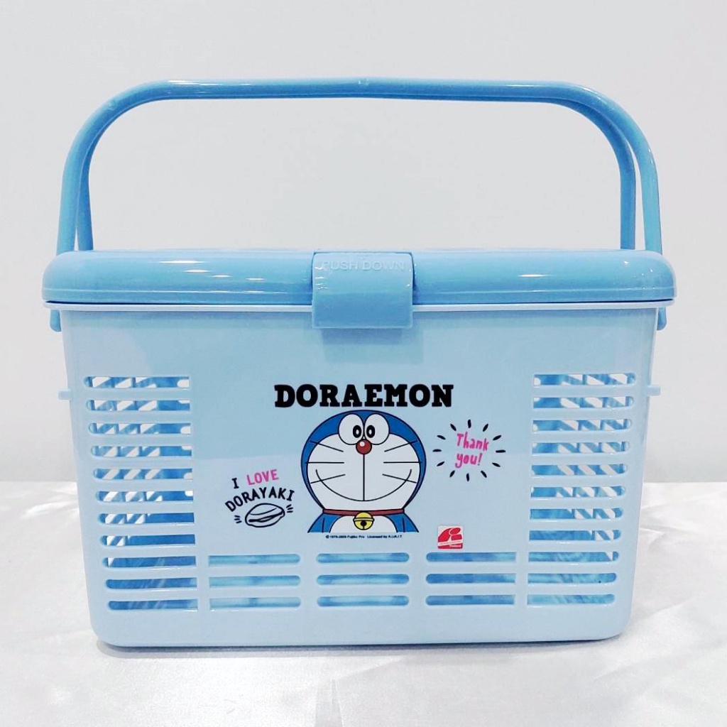 ตะกร้า ใส่ผ้า ใส่ของ อเนกประสงค์มีหูหิ้ว โดเรม่อน การ์ตูน พลาสติกหนา ตะกร้าเตรียมคลอด เด็กอ่อน ลิขสิทธิ์แท้ - รูปที่ 3