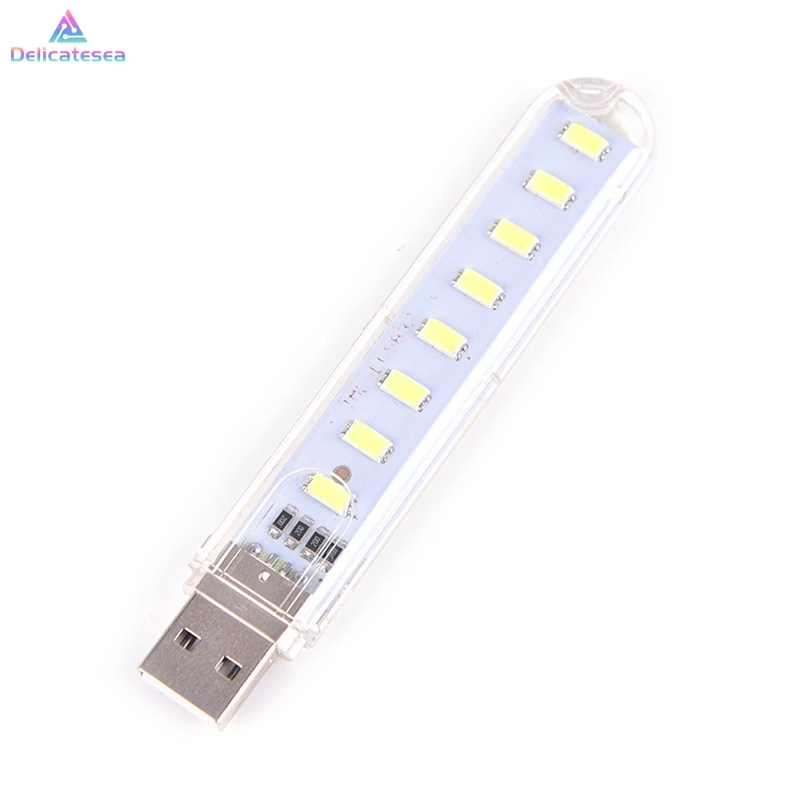 Delicatesea โคมไฟ LED USB 8 ดวง แบบพกพา สำหรับแล็ปท็อปและพีซี thumbnail 6