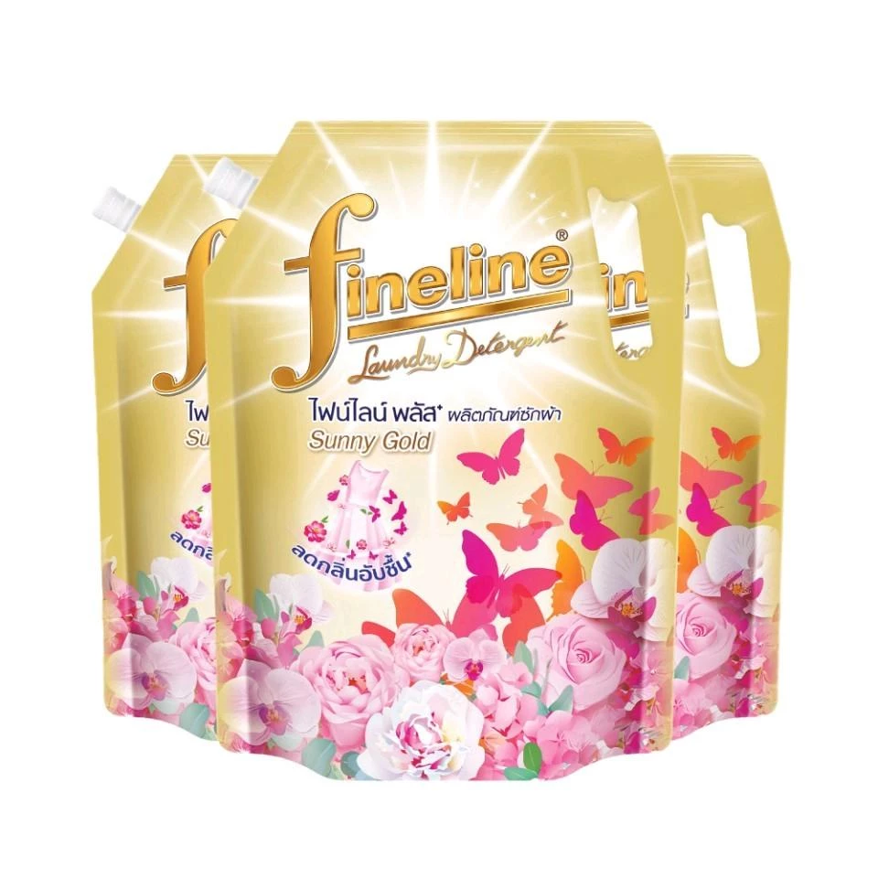 Fineline ถุงใหญ่ ไฟน์ไลน์ น้ำยาซักผ้า  1250 มล. Fineline  Sunny Gold 1250 ml thumbnail 5