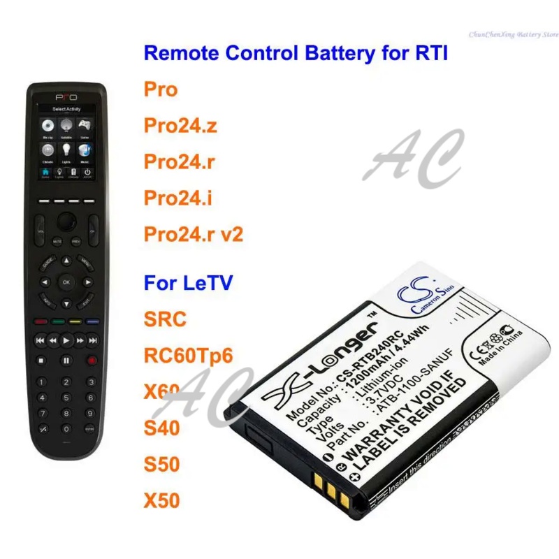 AC Cameron Sino 1200mAh Remote Control Battery for LeTV RC60Tp6,S40,S50,SRC,X50,X60, For RTI Pro,Pro