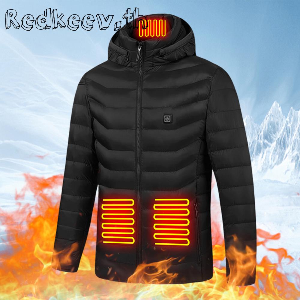 เสื้อแจ็กเก็ตทําความร้อนไฟฟ้า 9 พื้นที่ ชาร์จ USB ล้างทําความสะอาดได้ สําหรับเล่นกีฬากลางแจ้ง