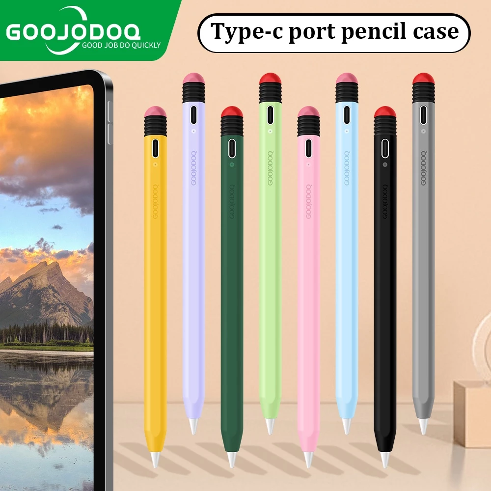 Goojodoq เคสสไตลัสพร้อมพอร์ต Type-C สําหรับ iPad Pencil 2 & Goojodoq 3rd-12th Gen