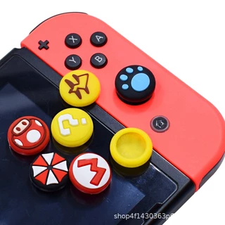 Switch Rocker Caps 1 คู่ (2 ชิ้น) การออกแบบธีมเกมสําหรับ Nintendo Switch 1/ 2/ OLED/ Lite Analog Caps ทรงกลม