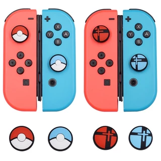 Switch Rocker Caps 1 คู่ (2 ชิ้น) การออกแบบธีมเกมสําหรับ Nintendo Switch 1/ 2/ OLED/ Lite Analog Caps ทรงกลม