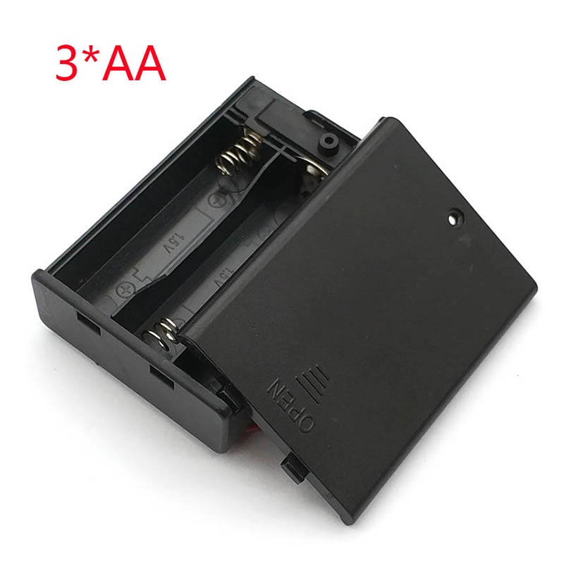 Diy 3 Slot AA Battery Holder Box Case AA Battery Holder Box Case With Switch