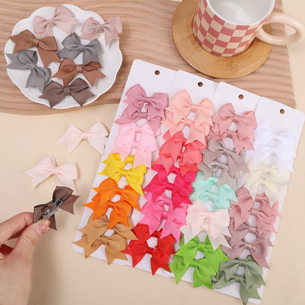 ผู้หญิง แฟชั่นเกาหลี ริบบิ้น โบว์ กิ๊บสูท / สาวหวาน สีลูกกวาด โบ ปิ่นปักผม ขนาดเล็ก / เครื่องประดับผมยอดนิยม / เด็กน่ารัก ซาติน เดคโค กิ๊บติดผม
