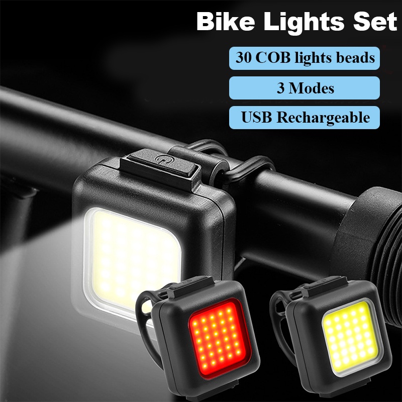 ไฟจักรยาน LED ไฟหน้า 150 ลูเมน ชาร์จ Type-C IPX5 กันน้ํา พกพาสะดวก ไฟท้ายจักรยาน
