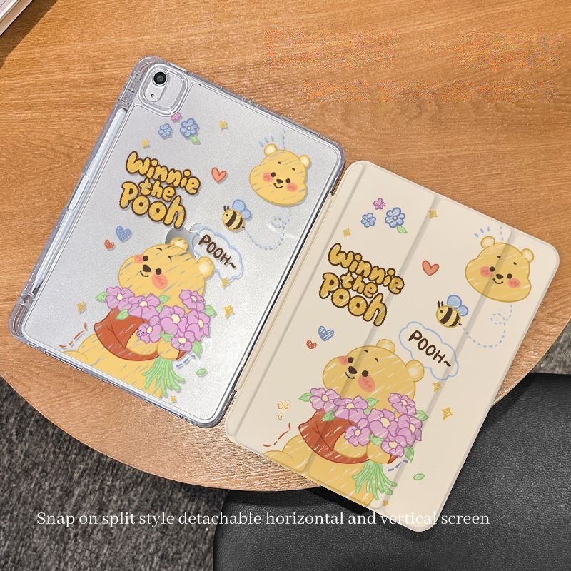 iPad Air 4 เคสซิลิโคน ลายการ์ตูนหมี Winnie สําหรับ iPad รูปที่ 5