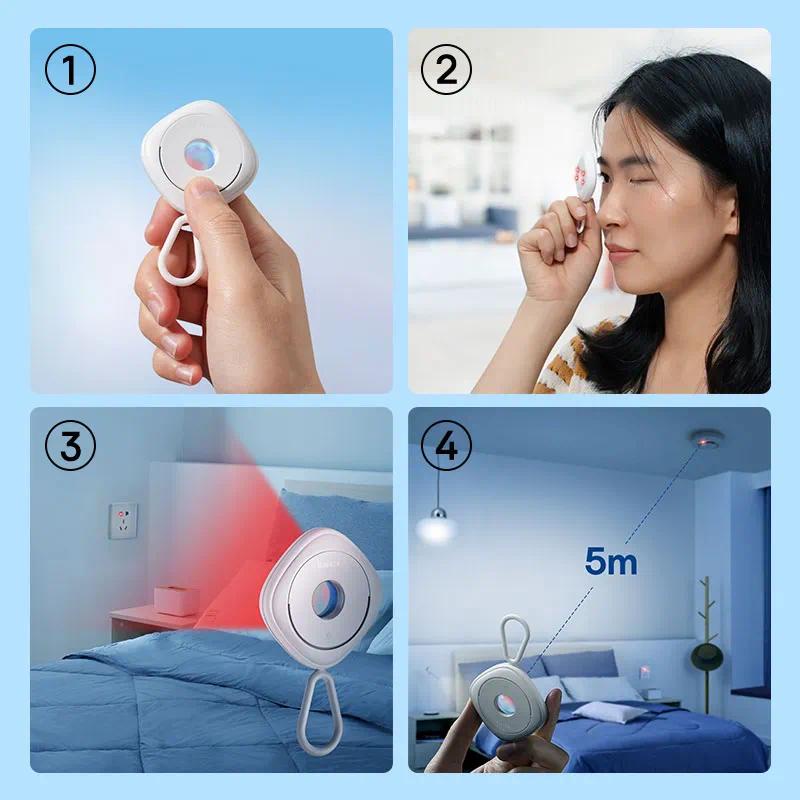 Baseus เครื่องตรวจจับกล้องแอบมอง อินฟราเรด แบบพกพา ป้องกันการแอบมอง สําหรับห้องล็อกเกอร์ โรงแรม ห้องน้ําสาธารณะ