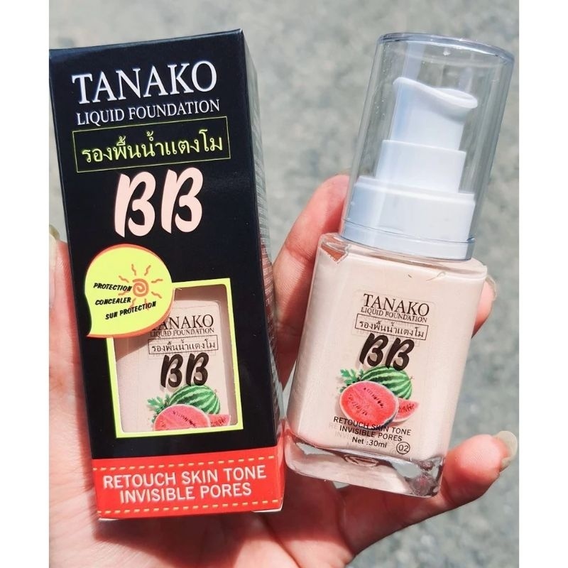 TANAKO WATERMELON 0473  ผลิตภัณฑ์ปกปิดริ้วรอย ควบคุมความมัน รองพื้นน้ำแตงโม BB 4in1