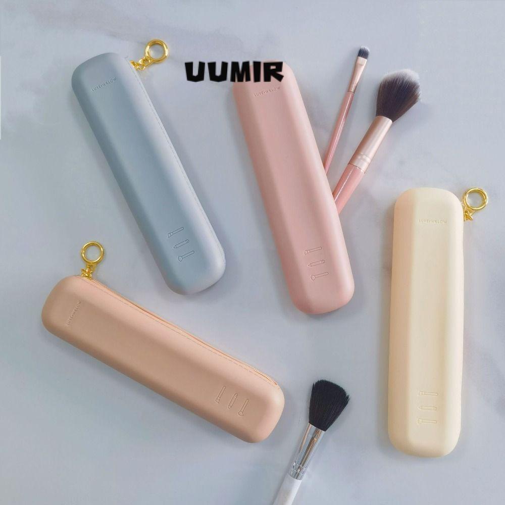 UUMIR กระเป๋าซิลิโคน มีซิป ความจุขนาดใหญ่ สําหรับเก็บแปรงแต่งหน้า