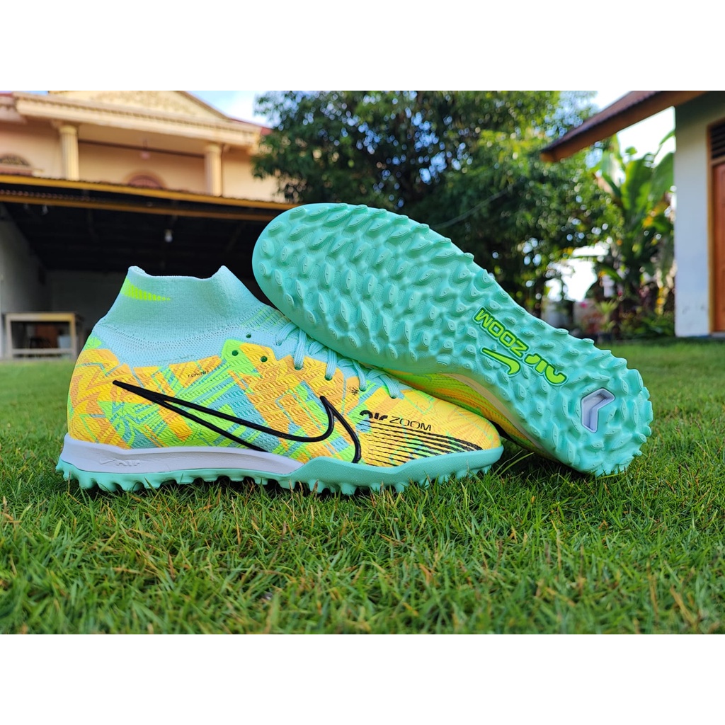 สันทนาการ รองเท้าฟุตซอล Nike Air Zoom Mercurial Superfly 9 ix Elite TF tread turf cleats mini socce