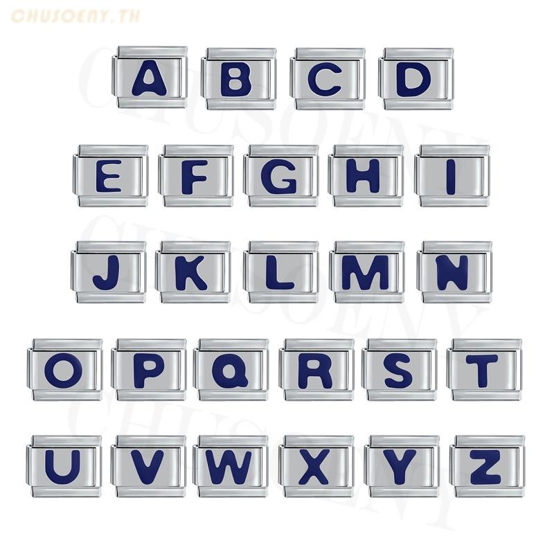 DIY ภาษาอิตาลี เสน่ห์ สร้อยข้อมือ ข้อต่อฟิตติ้ง 9 มม โมดูลตัวอักษร สไตล์เรโทร DIY อุปกรณ์เสริม สําหรับสร้อยข้อมือ italian charm links for bracelets