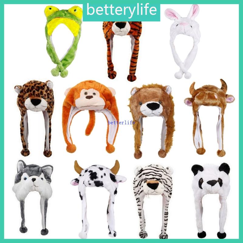 Btf หมวกตุ๊กตายัดนุ่น รูปสัตว์น่ารัก ให้ความอบอุ่น พร้อมหู สําหรับงานปาร์ตี้