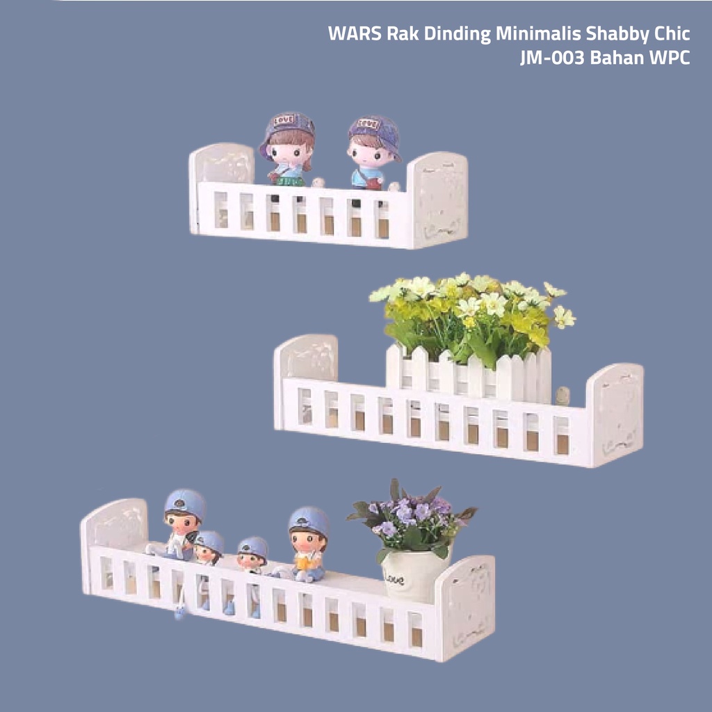 KS Minimalist Shabby Chic Wall Shelf JM-003 - วัสดุ WPC